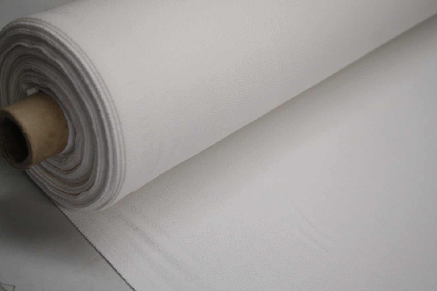 Bianco Double Crepe Fabric - Premium Stretch Crepe Material for Dresses, Skirts & Blouses - Perfect for Evening Wear, Bridal Gowns & Formal Attire