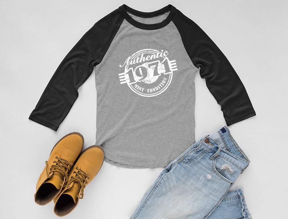 Vintage 1971 Baseball Jersey Shirt - 3/4 Sleeve Women's 50th Birthday Gift by Tstars | Perfect for Themed Parties, Retro Fashion & Sports Events