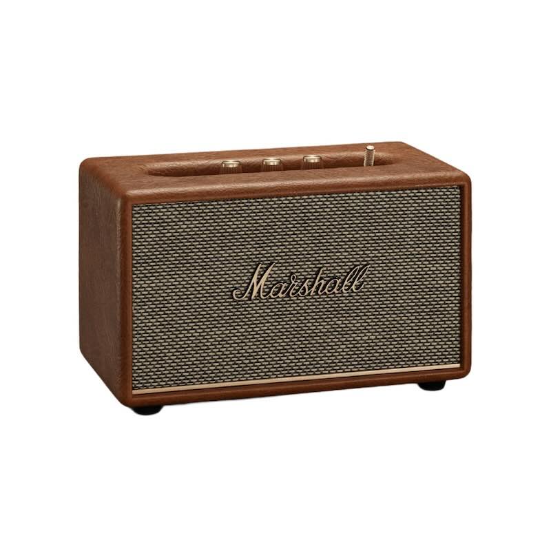 Marshall Acton III Bluetooth Speaker - Wireless Portable Speaker with Rich Bass, Multi-Room Streaming, Brown - Perfect for Home, Parties & Outdoor Adventures