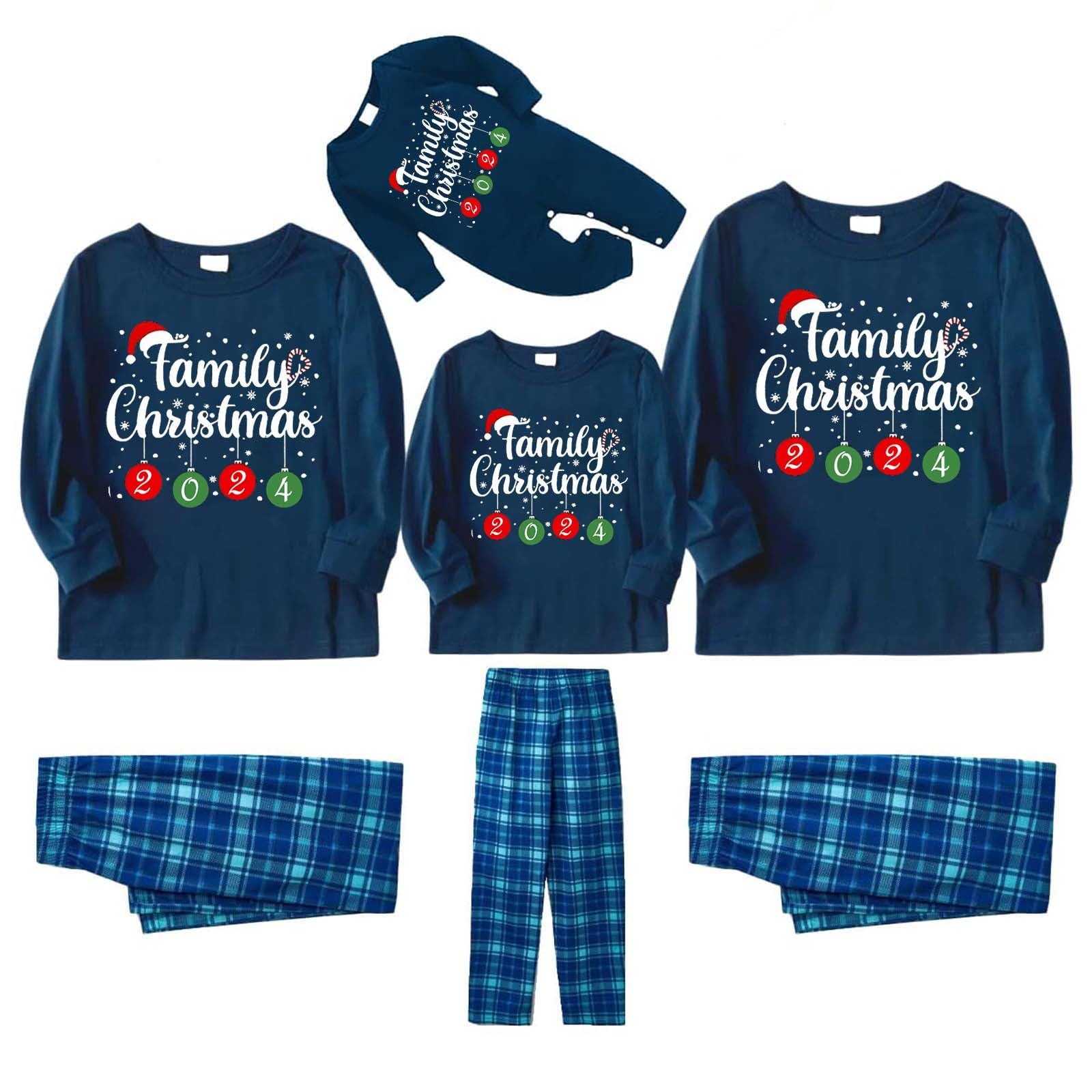 **Christmas Pajamas for Family 2024 - Matching 2-Piece Lounge Sets for Women & Couples - Cozy Holiday Pjs for Christmas Eve & Family Photos**