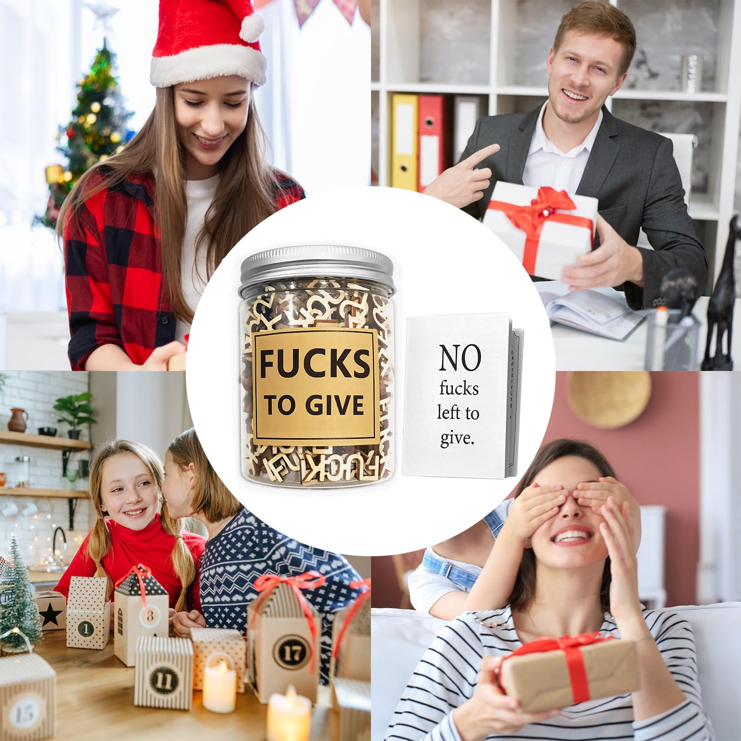 Funny 'Jar of Fuck to Give' Gag Gift - Unique Birthday, Christmas & White Elephant Present for Friends, Coworkers, Boss, Family (Husband, Wife, Mom, Dad, Sister, Brother) - Perfect for Office Pranks, Secret Santa & Humorous Gift Exchanges
