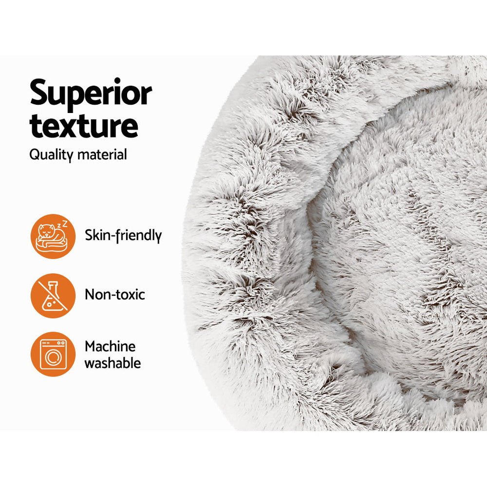 Premium Large 90cm Orthopedic Dog Bed & Cat Bed - Soft Washable White Pet Bed for Medium to Large Breeds - Perfect for Living Room, Bedroom or Kennel Use