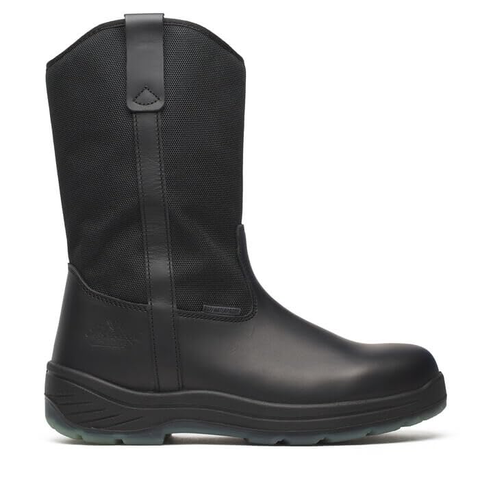 Thorogood Thoro-Flex Black Slip-On Waterproof Work Boots for Men & Women - Full-Grain Leather, Composite Toe, Slip/Oil/Puncture Resistant Outsole - Ideal for Construction, Warehouse & Outdoor Work