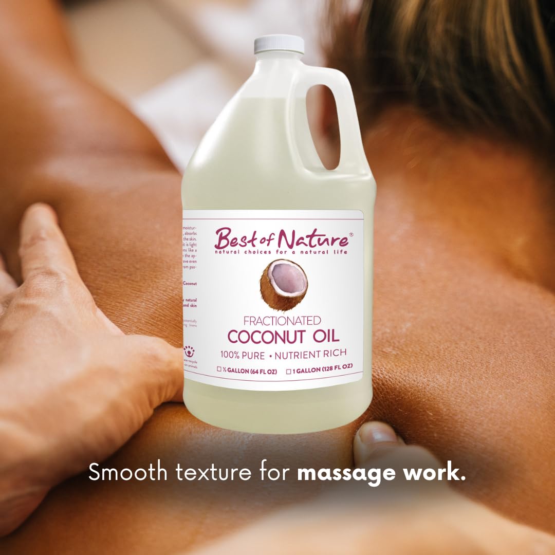 Best 100% Pure Fractionated Coconut Oil - Unscented MCT Oil for Hair, Skin & Face Care | Natural Moisturizer & Massage Oil | Aromatherapy Carrier for Essential Oils | 5 Gallon Pail (640 fl oz) - Perfect for Spa, Home & Beauty Treatments