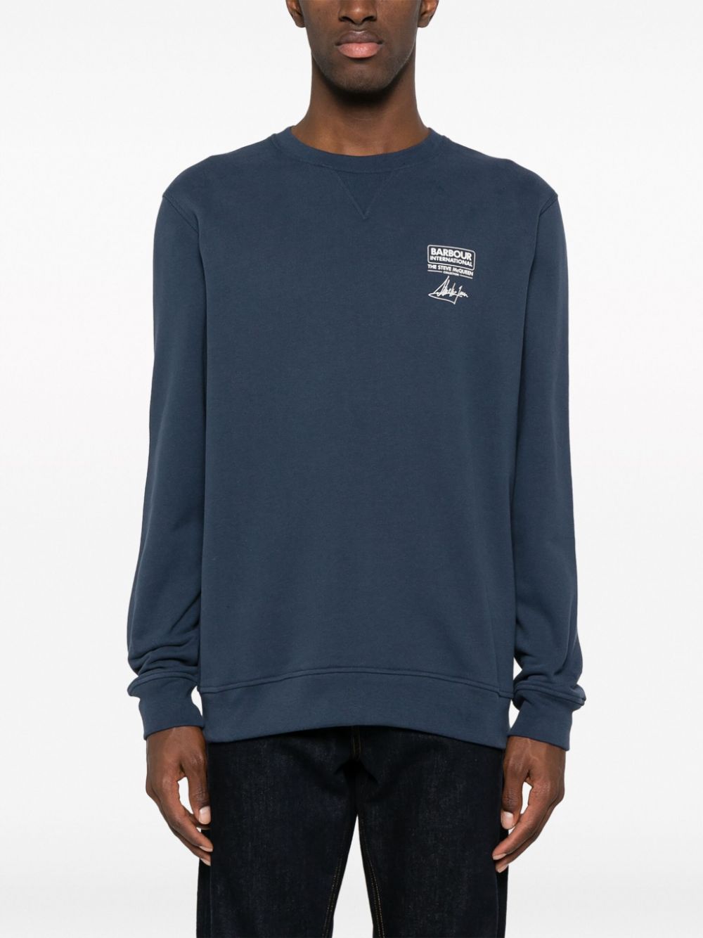 BARBOUR INTERNATIONAL Men's Blue Sweater - Classic Knit Pullover for Casual Wear & Outdoor Activities