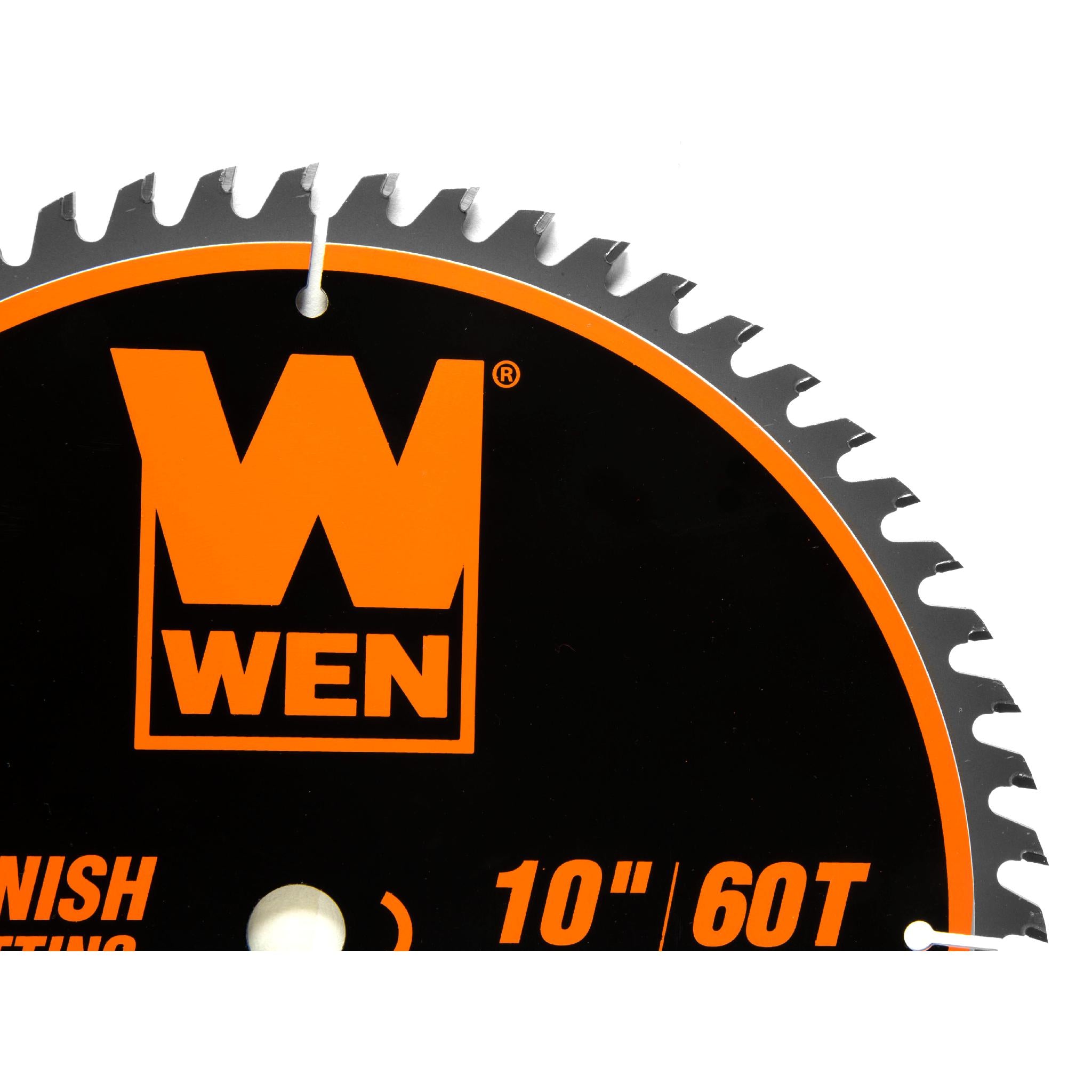 WEN BL1060 10-Inch 60-Tooth Fine Finish Professional Woodworking Saw Blade - Compatible with Miter Saws & Table Saws - Perfect for Trim Work, Crown Molding & Fine Woodworking Projects