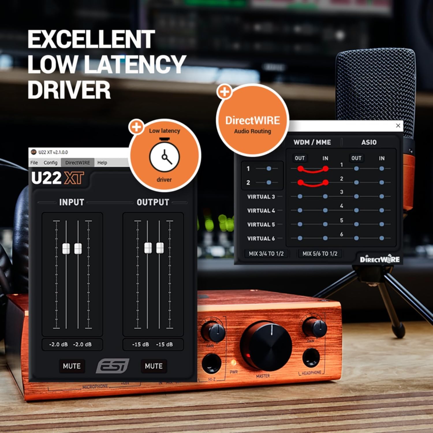 U22 XT cosMik Complete Recording Studio Bundle - Professional Audio Interface, Microphone, Headphones & Software for Music Production, Podcasting & Home Studio Recording