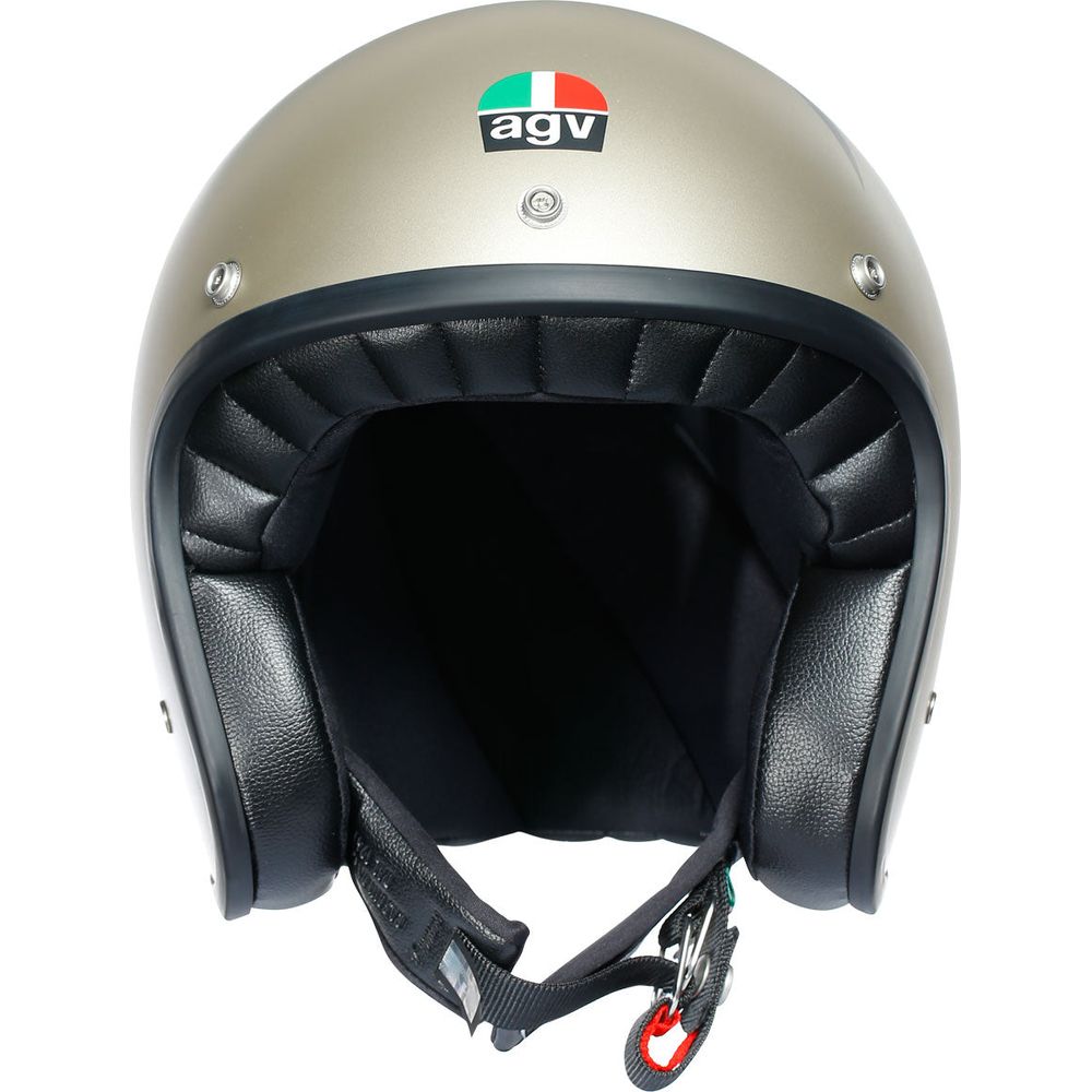 AGV X70 Volt Champagne & Black Motorcycle Helmet - Lightweight, DOT & ECE Certified for Racing & Street Riding