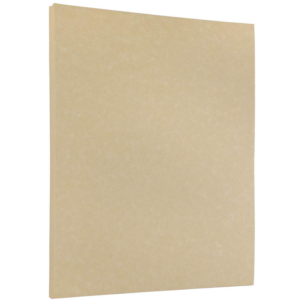 JAM PAPER Parchment 24lb Paper - 90 GSM - 8.5 x 11 Inches - Brown Recycled Paper - 100 Sheets per Pack - Perfect for Scrapbooking, Invitations, and DIY Crafts