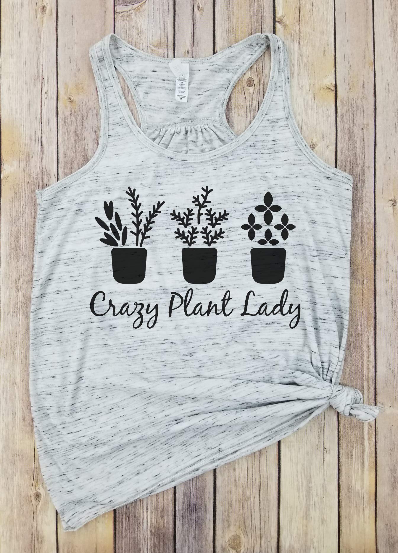 Crazy Plant Lady Racerback Tank - Gardening Shirt for Women, Plant Lover Apparel, Vegan & Eco-Friendly Farm Top | Perfect for Gardening, Farmers Markets & Outdoor Activities