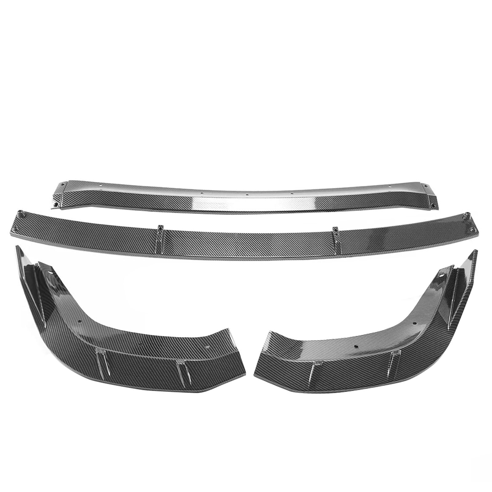 FREEMOTOR802 Front Bumper Lip Splitter for 2021-2025 Dodge Durango SRT Hellcat | IKON Style ABS Plastic Air Dam Chin Spoiler | 4PCS Carbon Fiber Style Underbody Lower Guard Protector | Perfect for Street Racing & Car Shows