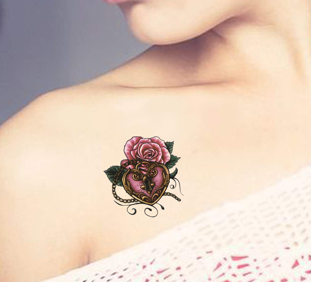 Waterproof Temporary Tattoo Stickers for Men & Women - 3D Realistic Flowers, Butterflies, Stars, Angels, Wolves & Armband Designs (60mm x 105mm) | Perfect for Parties, Festivals, Cosplay & Body Art