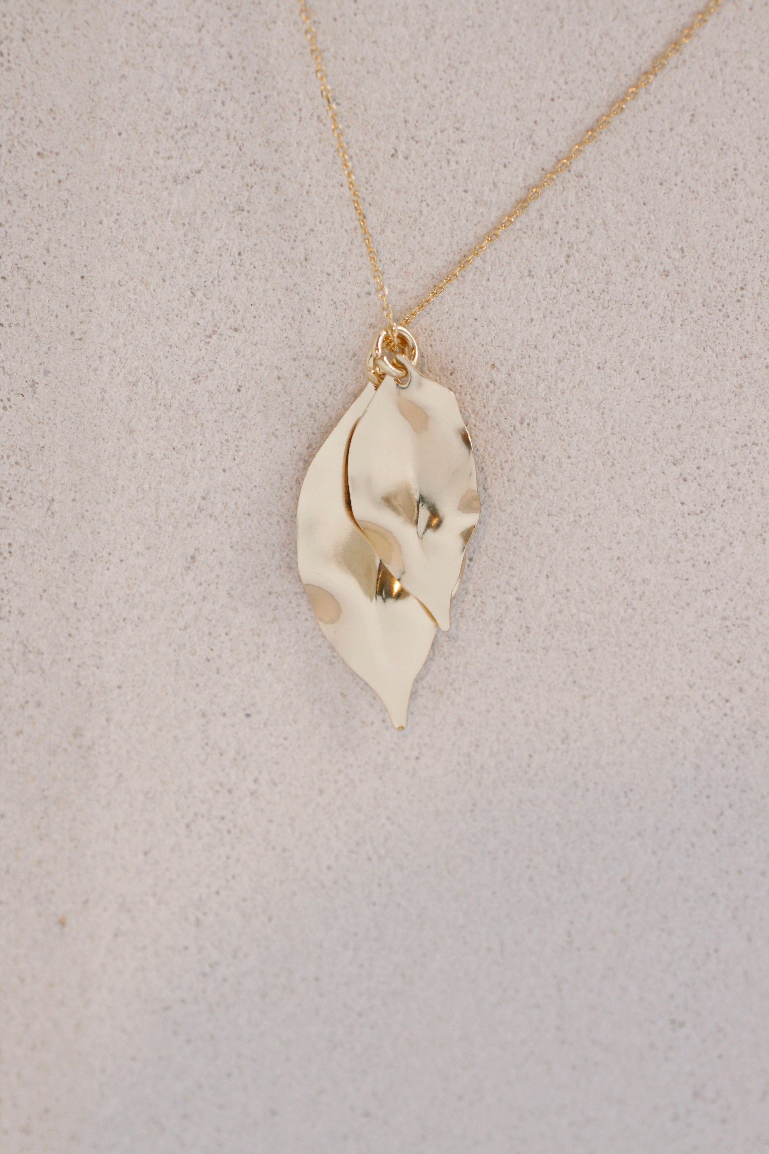 Elegant Dual Leaf Pendant Necklace for Women - Sterling Silver Nature-Inspired Jewelry - Perfect for Everyday Wear, Gifts & Special Occasions