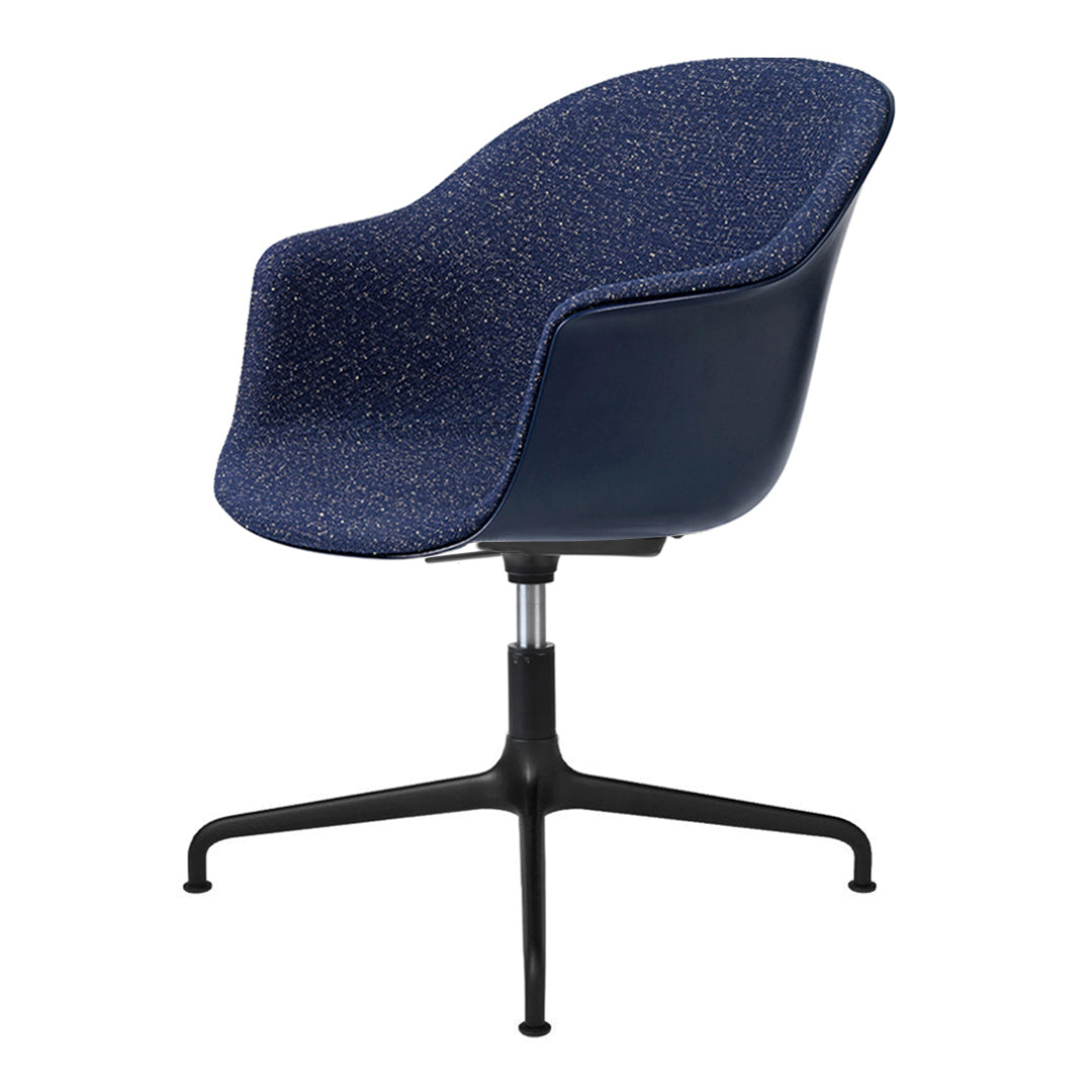 Bat Meeting Chair with 4-Star Base - Height Adjustable Ergonomic Office Chair with Front Upholstery for Conference Rooms & Home Offices