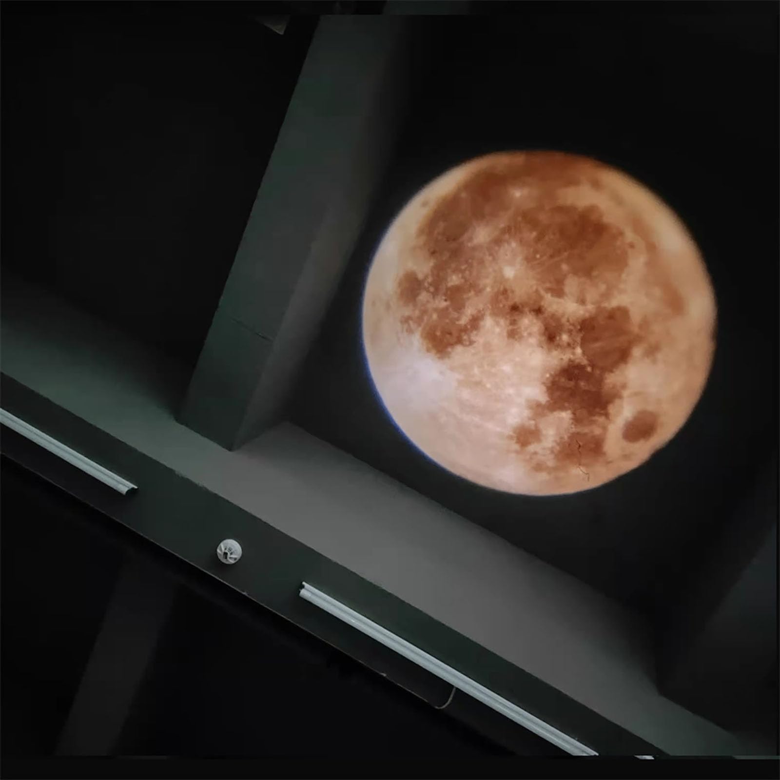 Xbiez 3D Moon Lamp with Earth Projection - USB Plug-in Night Light for Bedroom Decor, Romantic Gifts & Home Ambiance | Perfect for Nursery, Date Nights & Relaxation