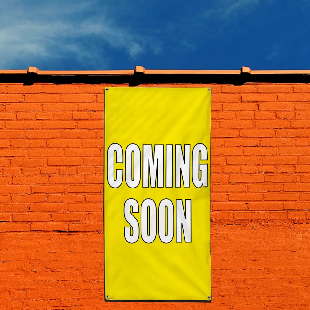 Custom Vertical Vinyl Banner - Weatherproof Outdoor Business Sign (144x60 Inches) with 10 Grommets | Ideal for Yard Sales, Industrial Events & Promotions | Durable for All Weather Conditions