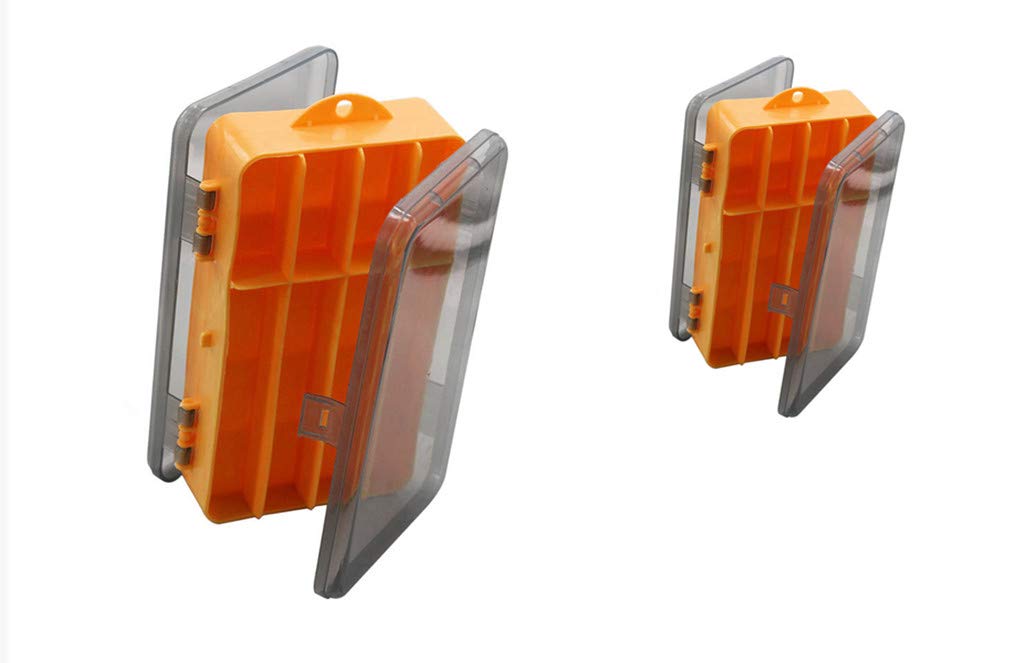 Toasis Two-Sided Plastic Fishing Lure Storage Box - Waterproof Tackle Organizer for Hooks, Baits & Small Fishing Gear - Perfect for Boat, Kayak & Shore Fishing Trips