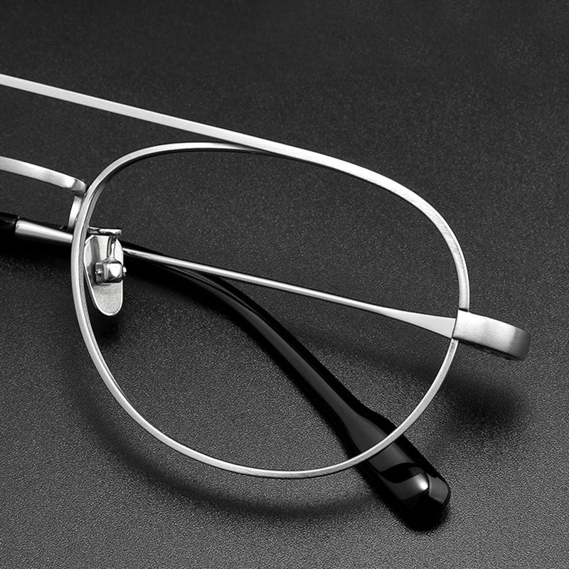 Stylish Black Titanium Oval Round Eyeglasses for Women - Lightweight & Durable Full Rim Frames - Perfect for Work, Reading & Everyday Fashion