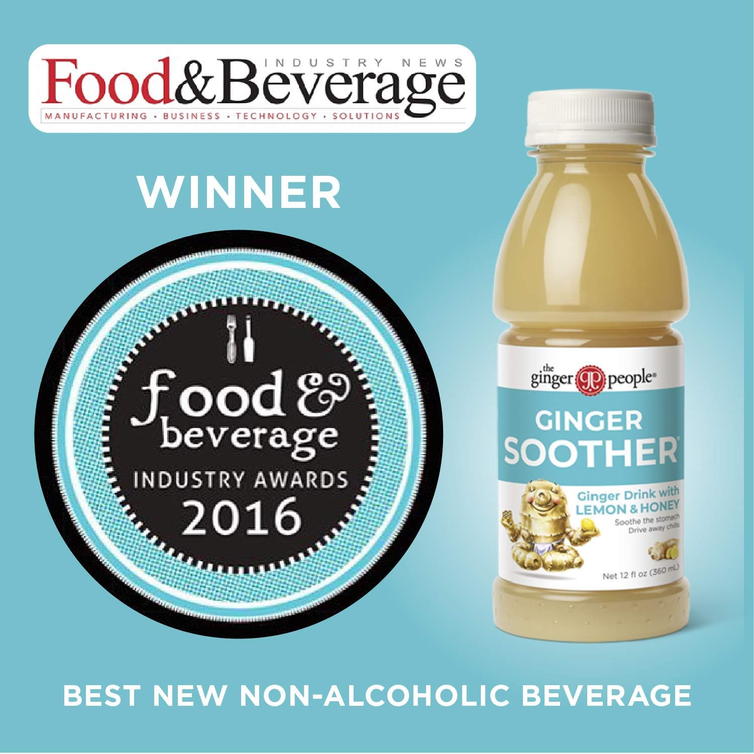 Organic Ginger Soother with Lemon & Honey - 288 Fl Oz (Pack of 24) - Immune Support, Digestive Aid & Cold Relief - Perfect for Tea, Smoothies & Wellness Drinks