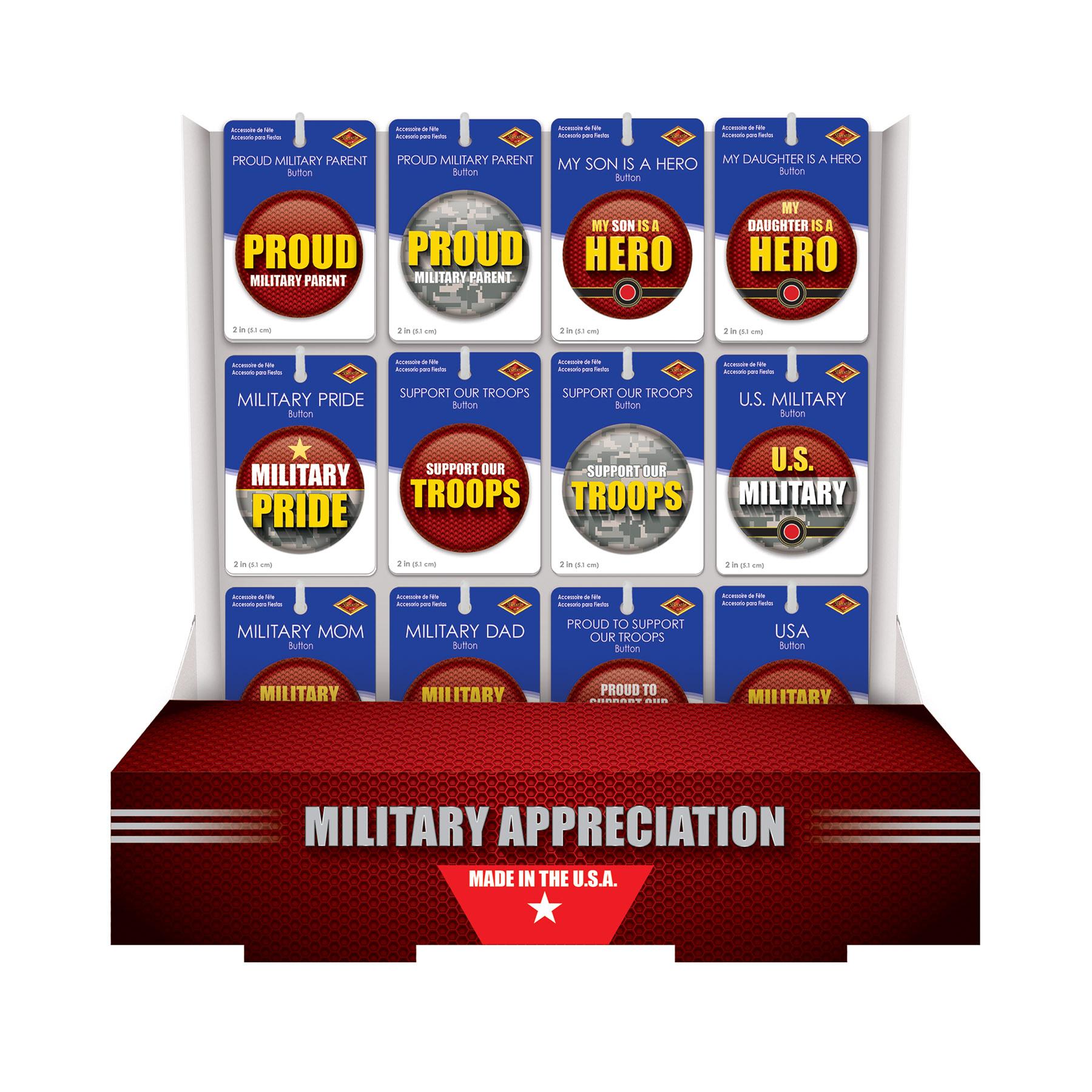 108-Piece Beistle Marines Military Appreciation Counter Display - Patriotic Party Supplies for Military Events, Veterans Day & Memorial Day Celebrations