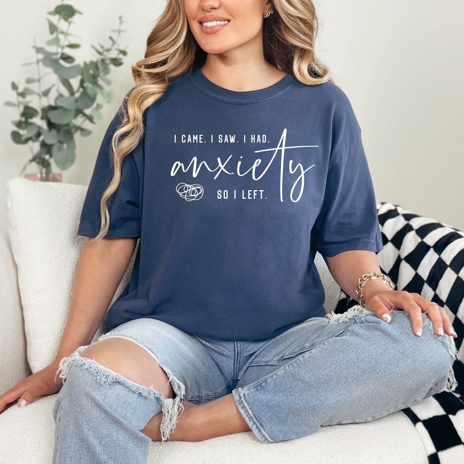 I Had Anxiety Graphic Tee - Funny Mental Health Awareness Shirt for Men & Women - Comfortable Cotton T-Shirt for Anxiety Support, Therapy Sessions, and Everyday Wear