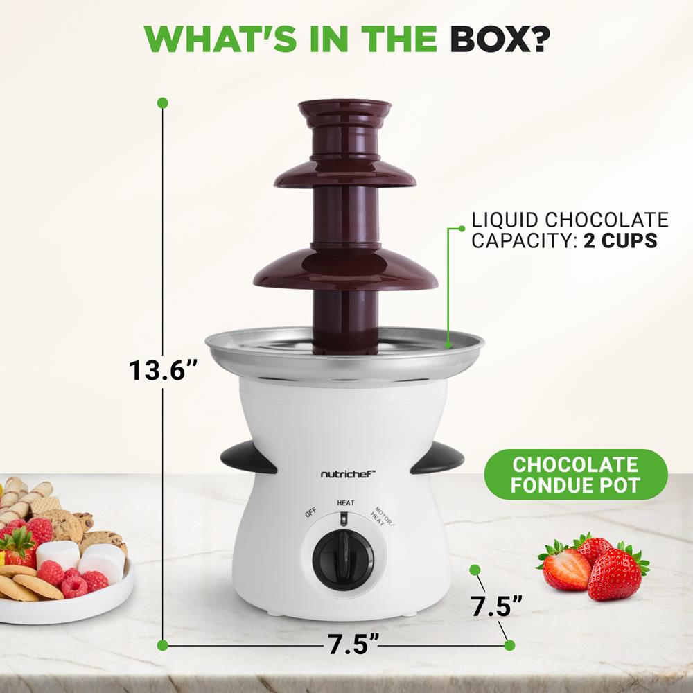 Premium Chocolate Fondue Pot Set - Electric Melter Fountain for Parties, Desserts & Romantic Dinners - Perfect for Valentine's Day, Weddings & Family Gatherings
