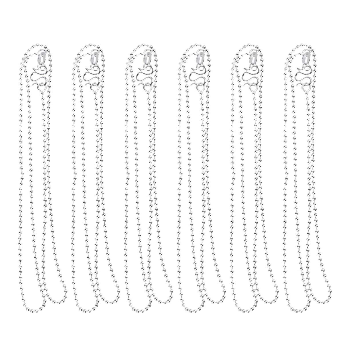 EXCEART 6Pcs Minimalist Gold Plated Thin Bead Chain Necklace Set - Dainty Cross Pendant Necklaces for Women, Layered Jewelry for Daily Wear, Gift Giving & Special Occasions