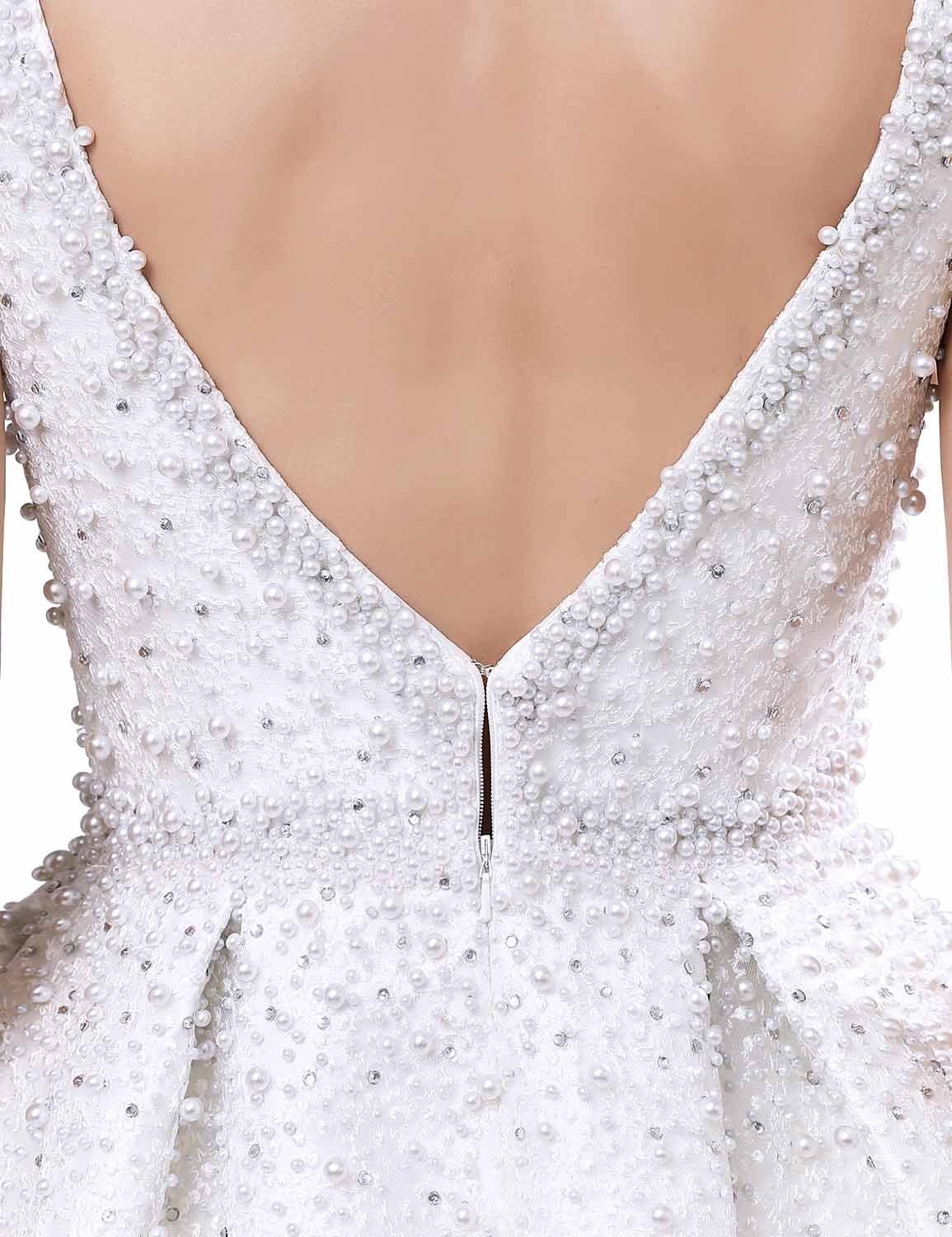 Sarahbridal Women's Elegant Long Beaded Pearls Prom Evening Dress 2022 - Perfect for Wedding, Party & Ball Gown Occasions