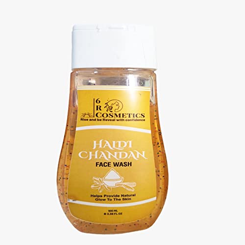 Organic Haldi Chandan Face Wash for Glowing Skin - Turmeric & Sandalwood Cleanser for Acne & Brightening - Best for Daily Skincare Routine
