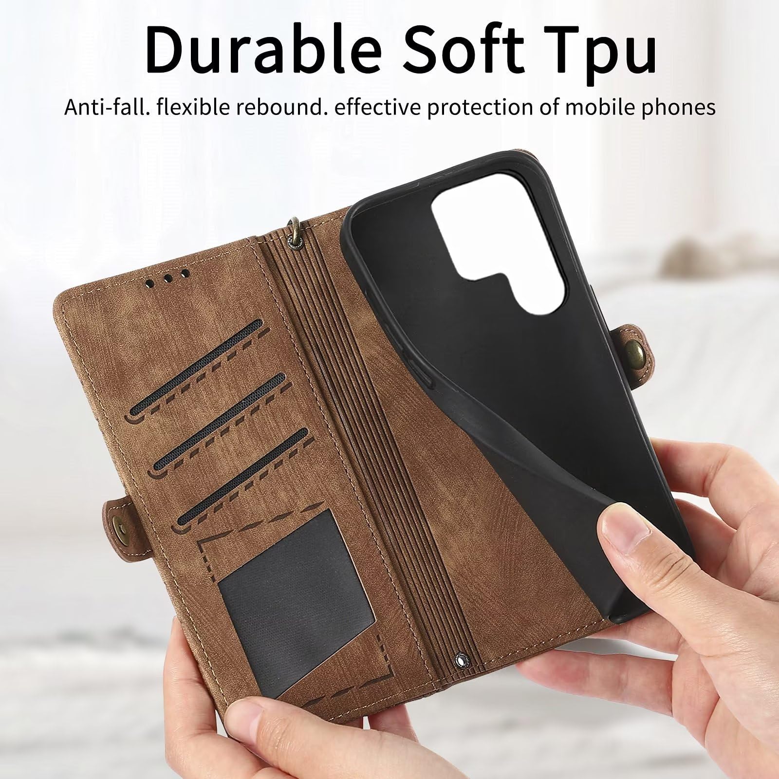 Magnetic PU Leather Wallet Case for Huawei P30 - Slim Flip Phone Cover with Card Slots & Secure Closure | Perfect for Business, Travel and Everyday Use