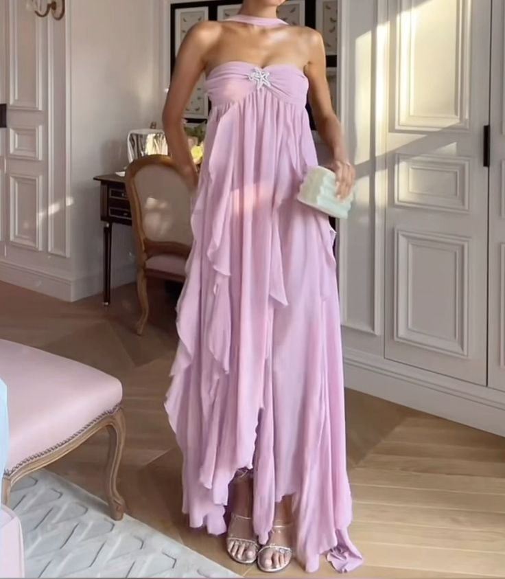 Elegant A-Line Ruffle Long Prom Dress for Formal Parties & Evening Events - J5059 | Perfect for Homecoming, Prom Night, and Special Occasions