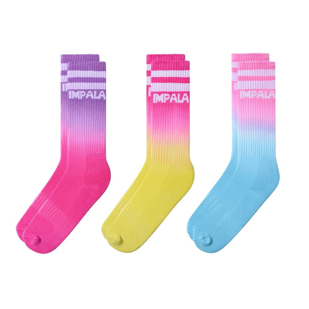 Impala Tropicana Skate Socks 3 Pack - Cushioned Ankle Socks for Roller Skating, Roller Derby & Skateboarding - Breathable & Comfortable Athletic Socks for Women & Men