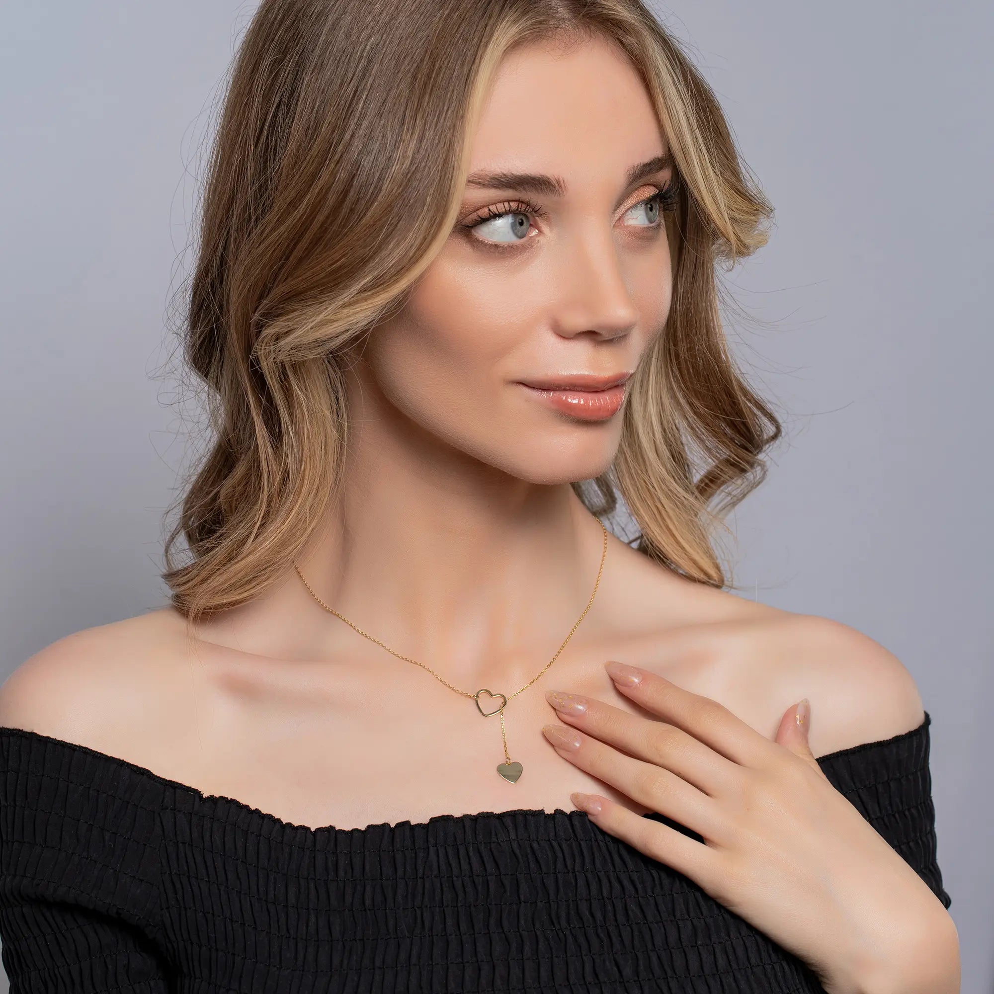 14K Gold Heart Pendant Necklace for Women - Elegant Valentine's Day Gift, Anniversary Jewelry - Perfect for Romantic Dates, Weddings & Special Occasions