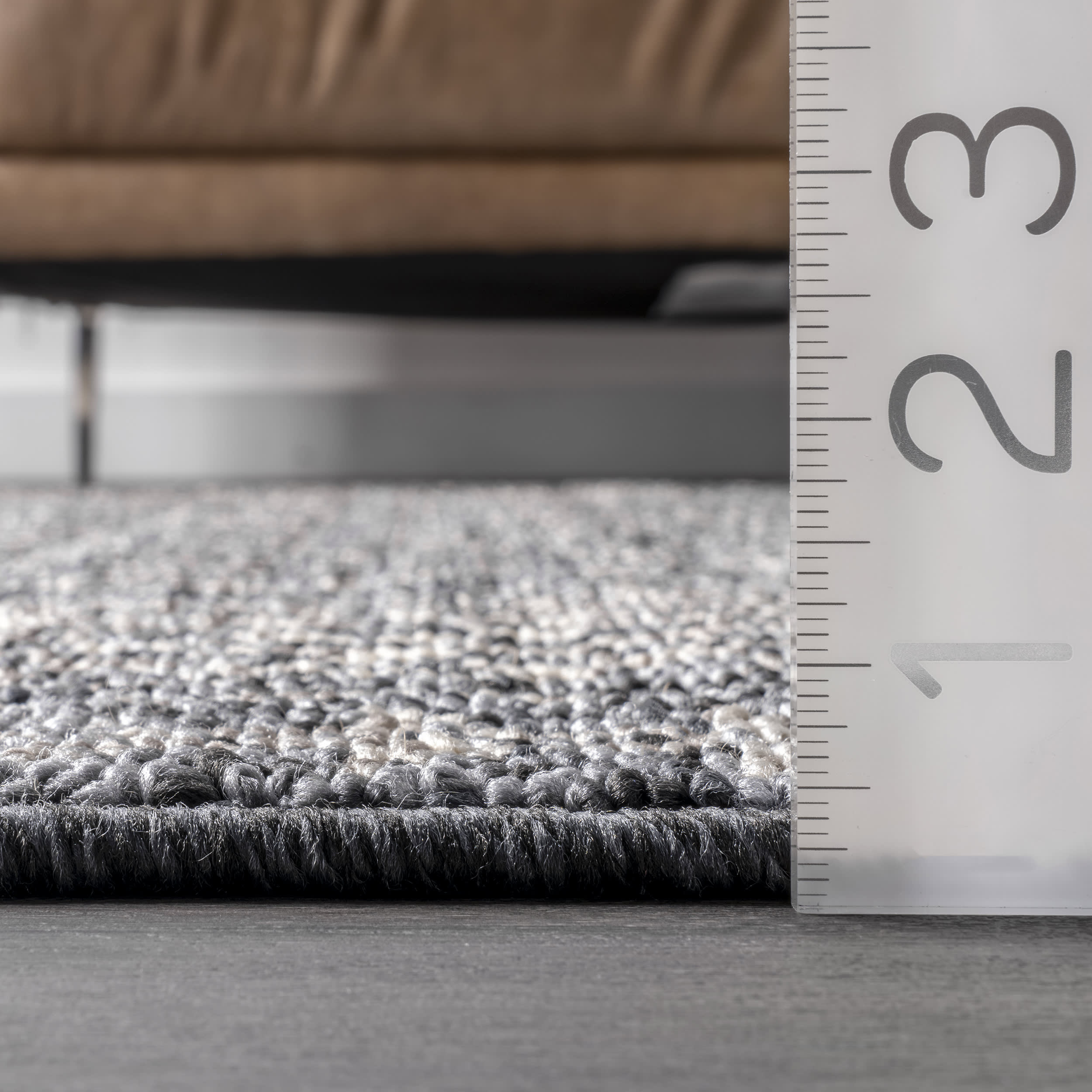 Checkered Diamonds Area Rug - Soft Grey Non-Slip Living Room Carpet for Bedroom, Dorm & Home Decor | Cozy Floor Mat for Kids Play Area & Nursery
