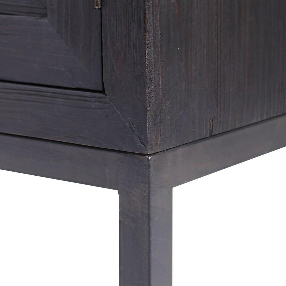 Aiken 43.3 Inch 2 Door Storage Cabinet - Modern Home & Office Organizer for Living Room, Bedroom, or Entryway Storage Solutions