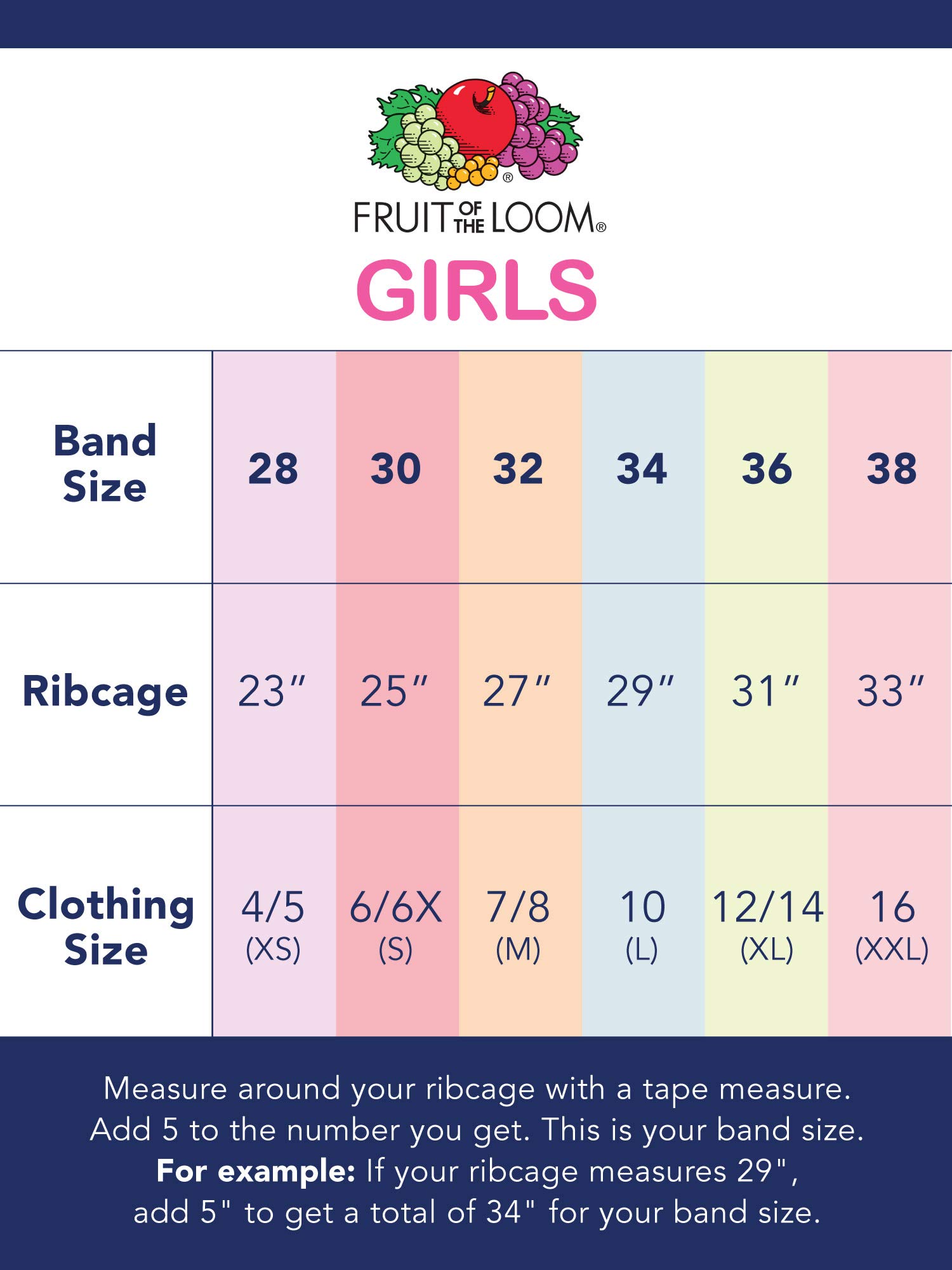 Fruit of the Loom Girls' Training Bras with Removable Pads, 2-Pack - Soft Cotton Comfort for Active Teens & Everyday Wear