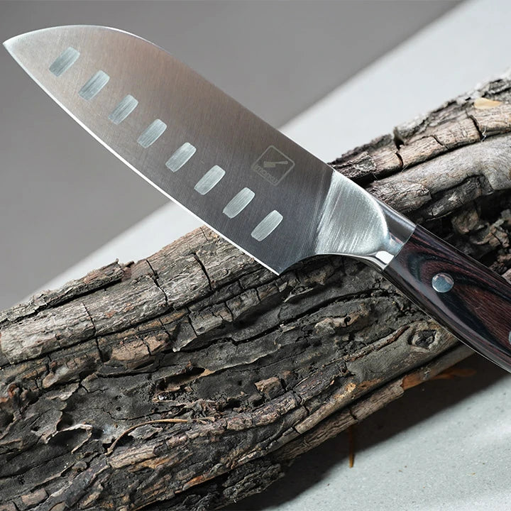 Premium Santoku Knife 5-Inch - Ergonomic Design for Small Hands, Ultra-Sharp Blade for Thin Slices - Perfect for Home Cooking, Meal Prep & Sushi Making