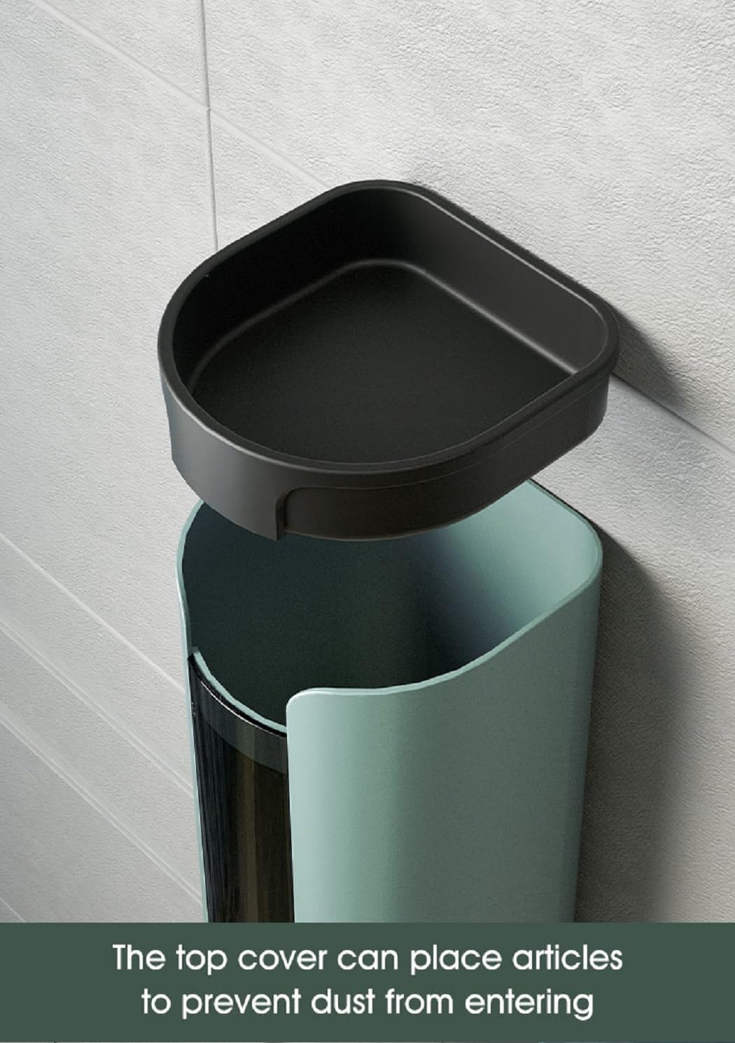 Tyzag Wall Mounted Self Adhesive Paper Cup Dispenser Holder - 40 Cup Capacity, Green Plastic Drinking Water Cup Organizer for Kitchen, Office, Restaurant & Party Use