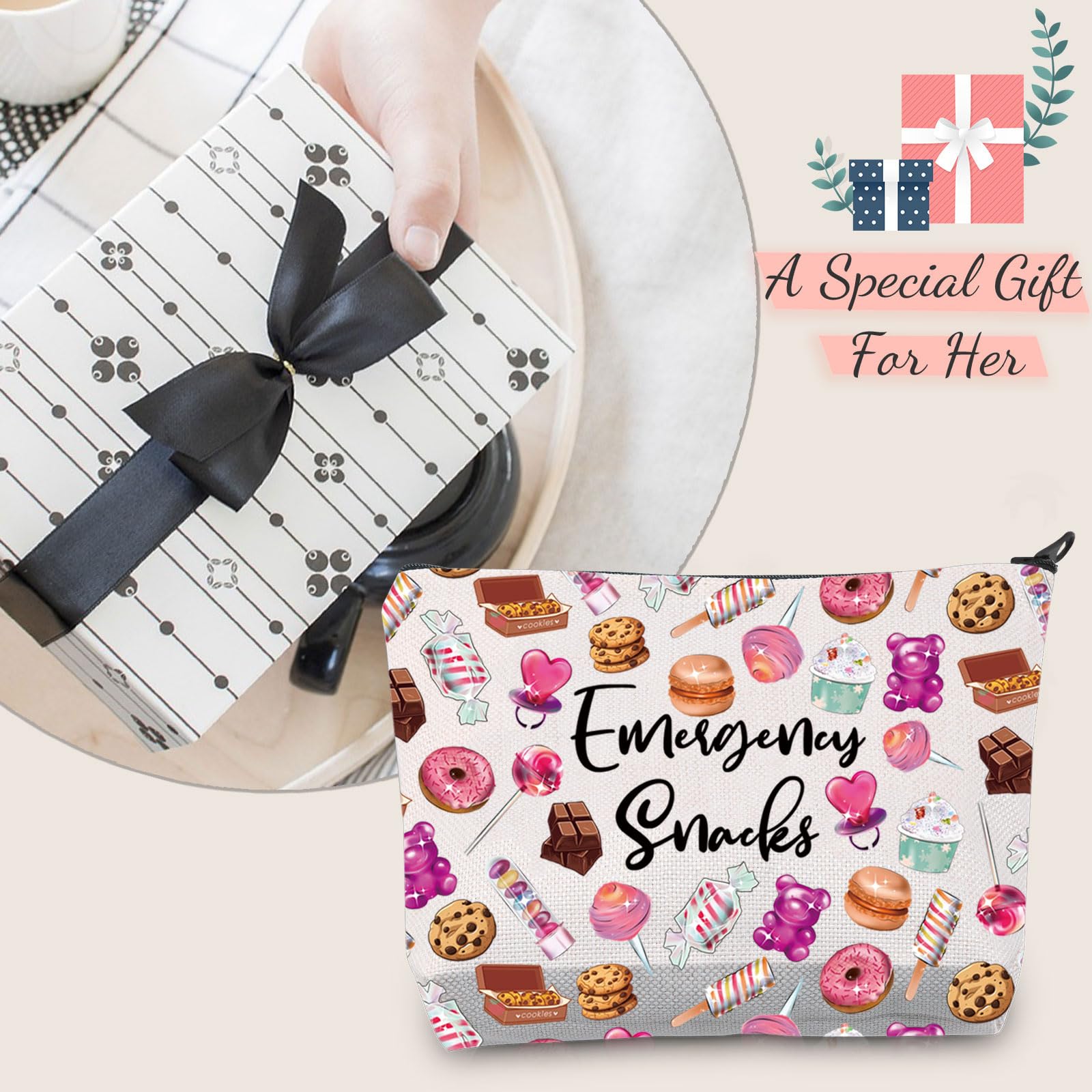 JXGZSO Reusable Zipper Food Storage Bags - Emergency Snacks Pouch, Airtight Food Safe Containers for Travel, Camping & Office Snacks - Perfect Gift for Food Lovers