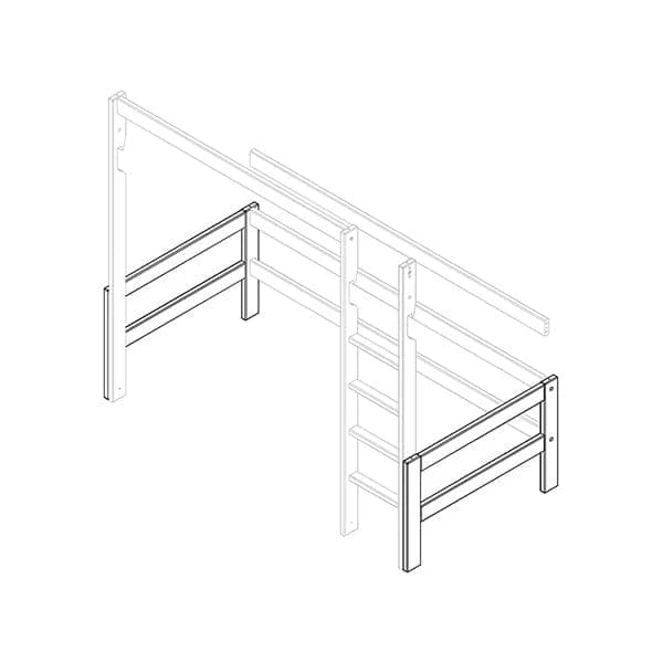 High Sleeper Bed Parts - 177 cm Replacement Components for Loft Beds | Durable Frame & Hardware Kit for Kids & Teens Bedroom Furniture | Easy Assembly & Space-Saving Solution