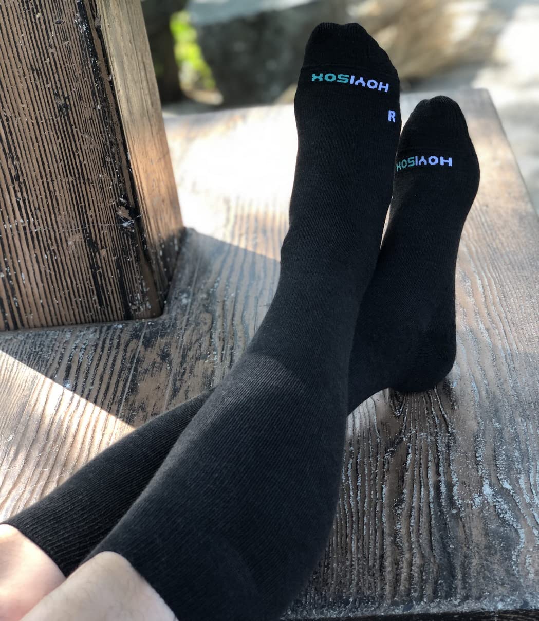 HOYISOX Plus Size Compression Socks 20-30 mmHg for Men & Women - Medical Grade Support for Circulation, Swelling Relief - Perfect for Travel, Nurses, Running & Pregnancy