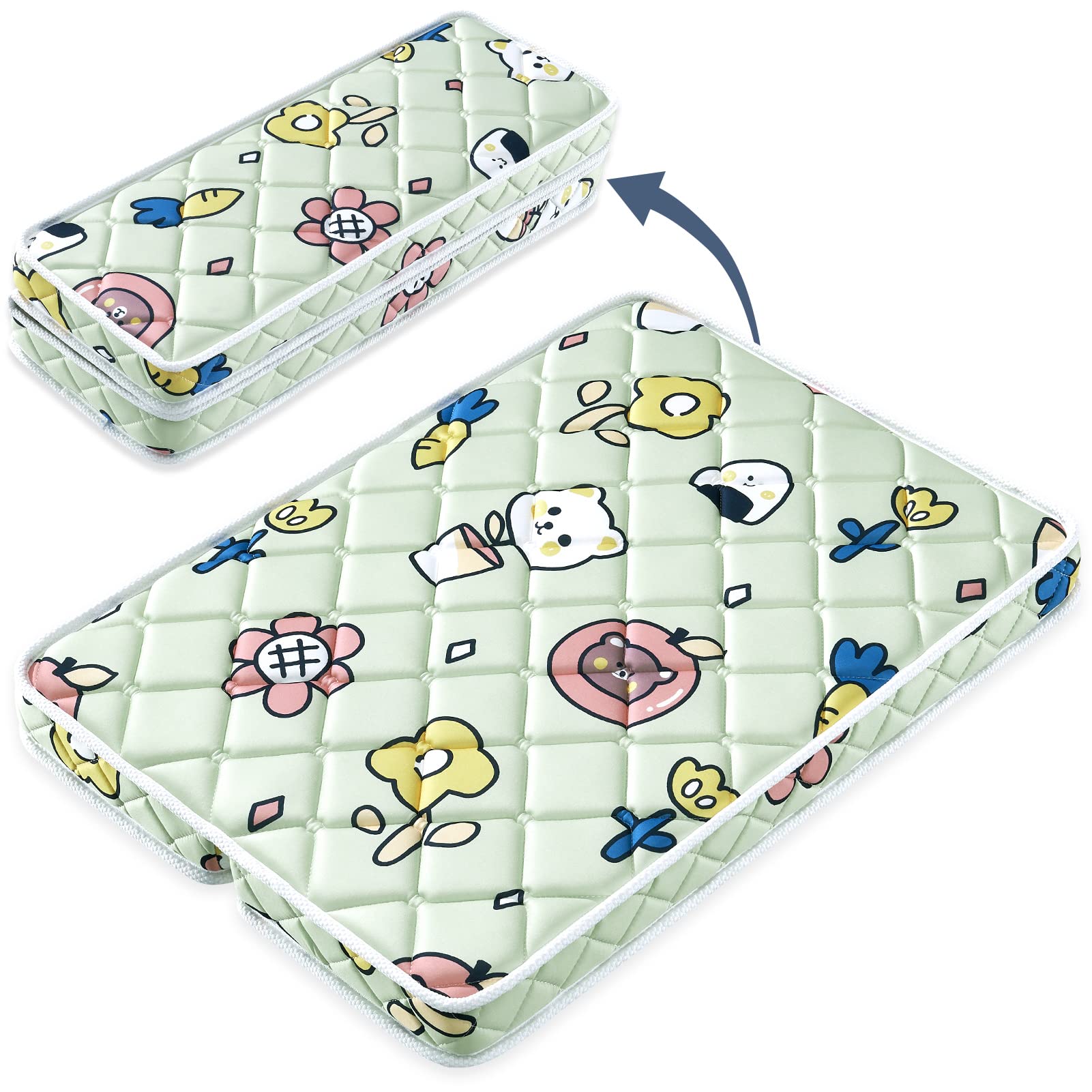 **Foldable Pack and Play Mattress Topper - Breathable Sponge Medium Soft for Baby Playpen (38”x26”x3”) - Portable, Lightweight & Odorless - Perfect for Travel, Daycare & Home Use**