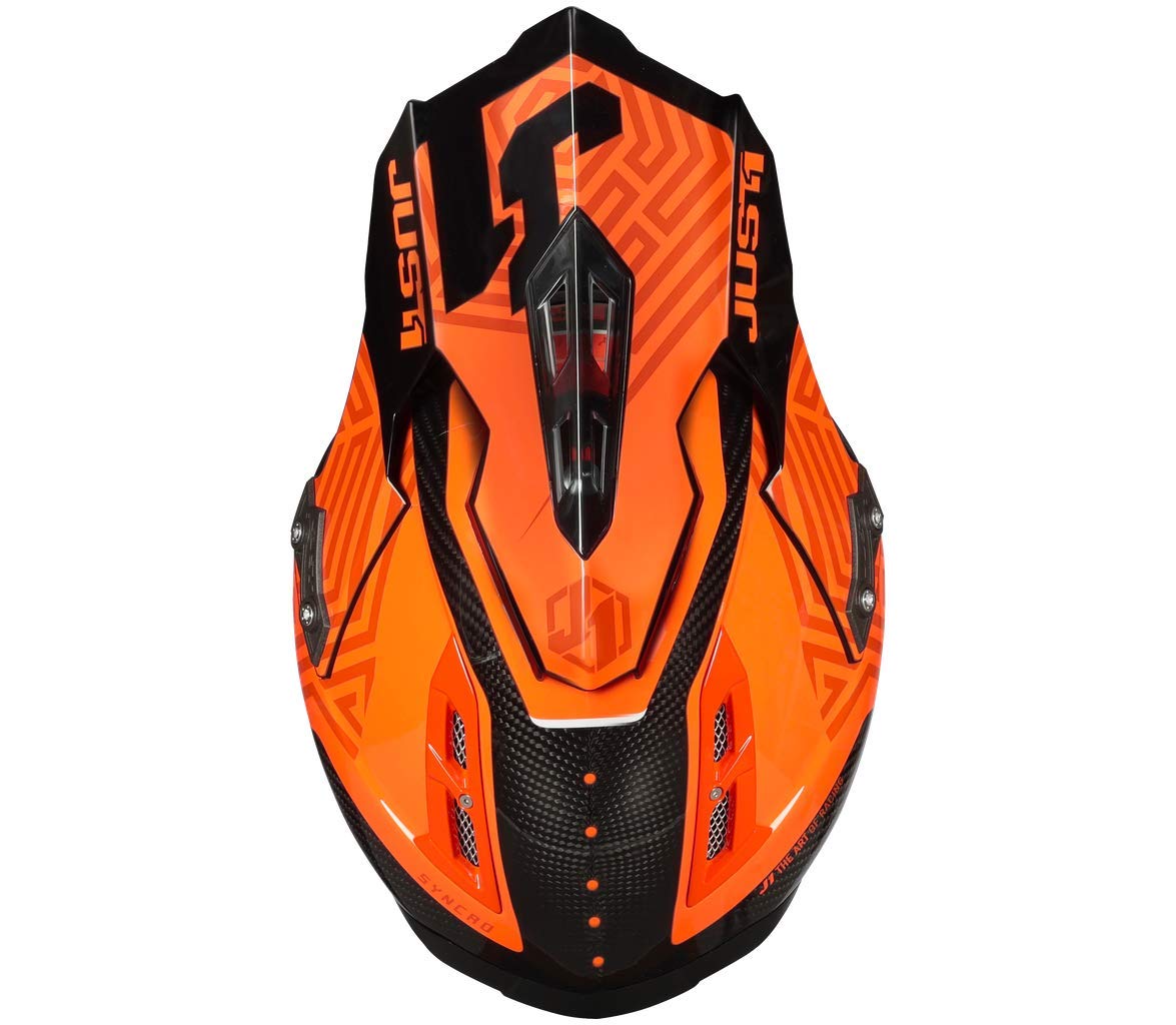 Just1 Racing J12 Syncro Carbon Fiber MX Off-Road Motocross Helmet - Lightweight & Durable for Trail Riding, Motocross Racing & Adventure Biking