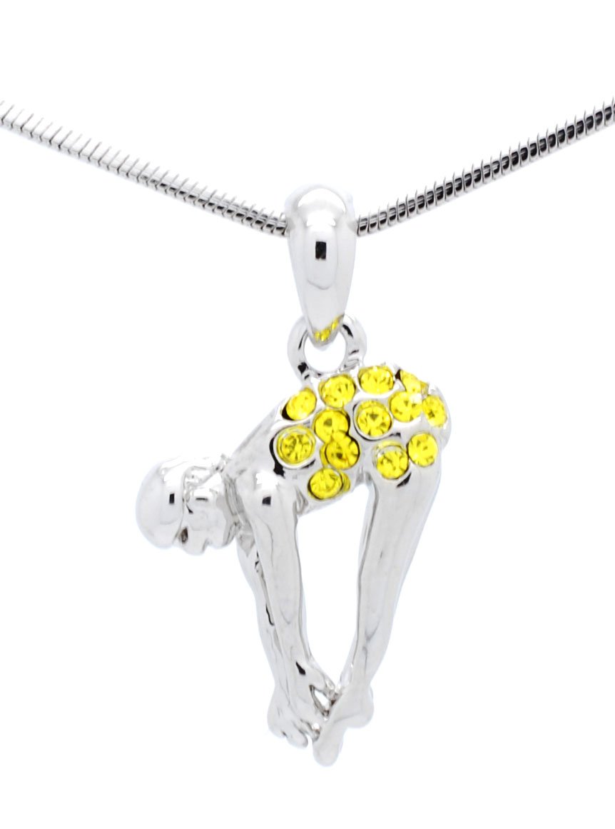 Violet Victoria Crystal Rhodium Necklace for Swimming & Diving