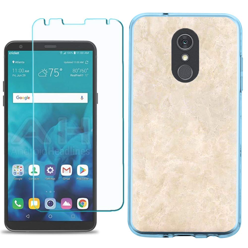 LG Stylo 5 Case with Screen Protector - Slim TPU Cover (Blue) for Daily Protection