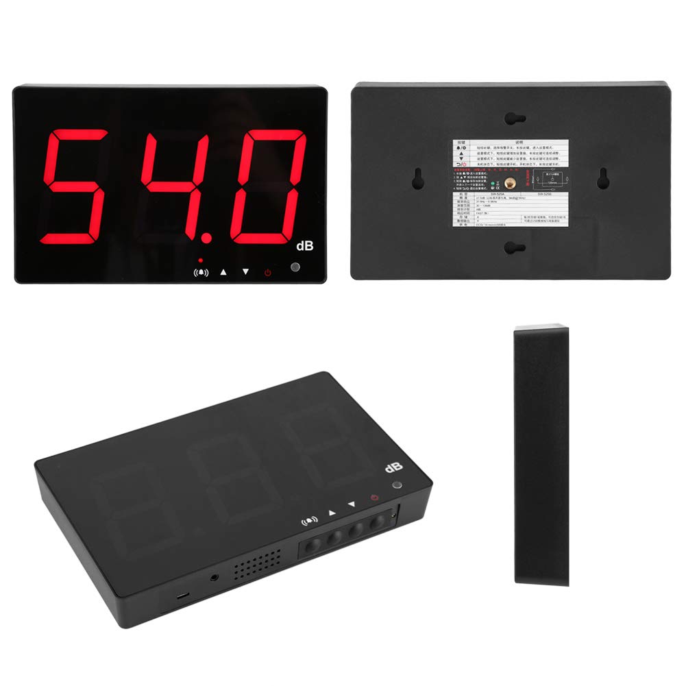 9.6 Inch LCD Digital Sound Level Meter - 30-130dB Noise Tester with Alarm Function, USB Powered, Wall Mountable - Perfect for Home, Office, Factory Noise Monitoring & Industrial Safety Compliance