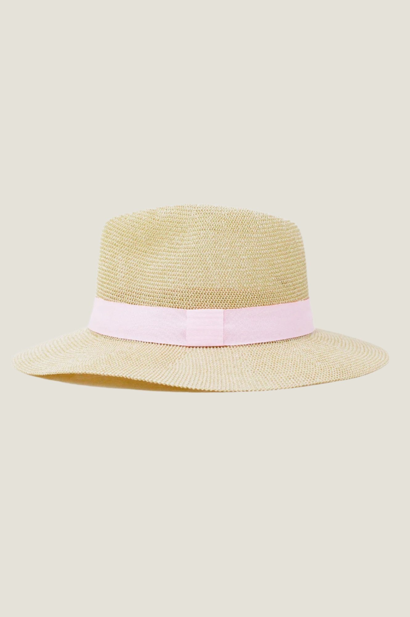 Elegant Pastel Pink Panama Hat for Women - Breathable Summer Straw Hat - Perfect for Beach, Travel, and Outdoor Activities