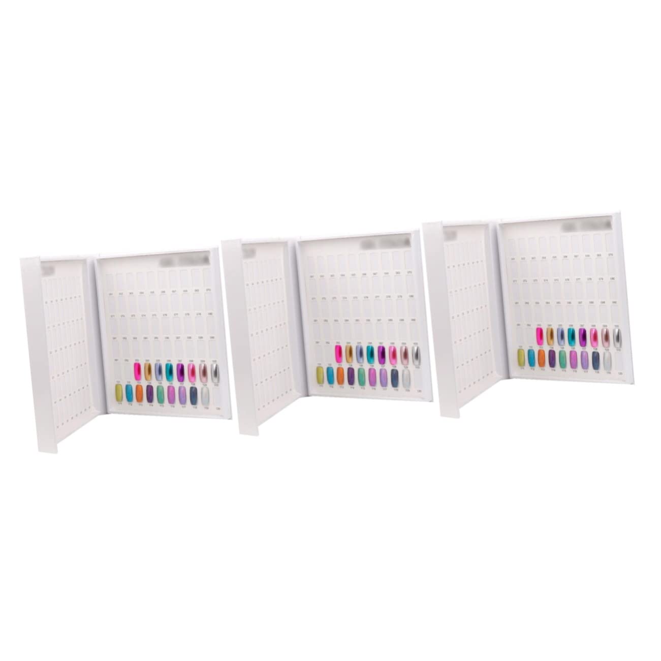 BIUDECO 3-Piece Nail Art Practice Kit - 120 Color Nail Polish Display Board with Nail Oil, Perfect for Salon Training & DIY Manicure at Home