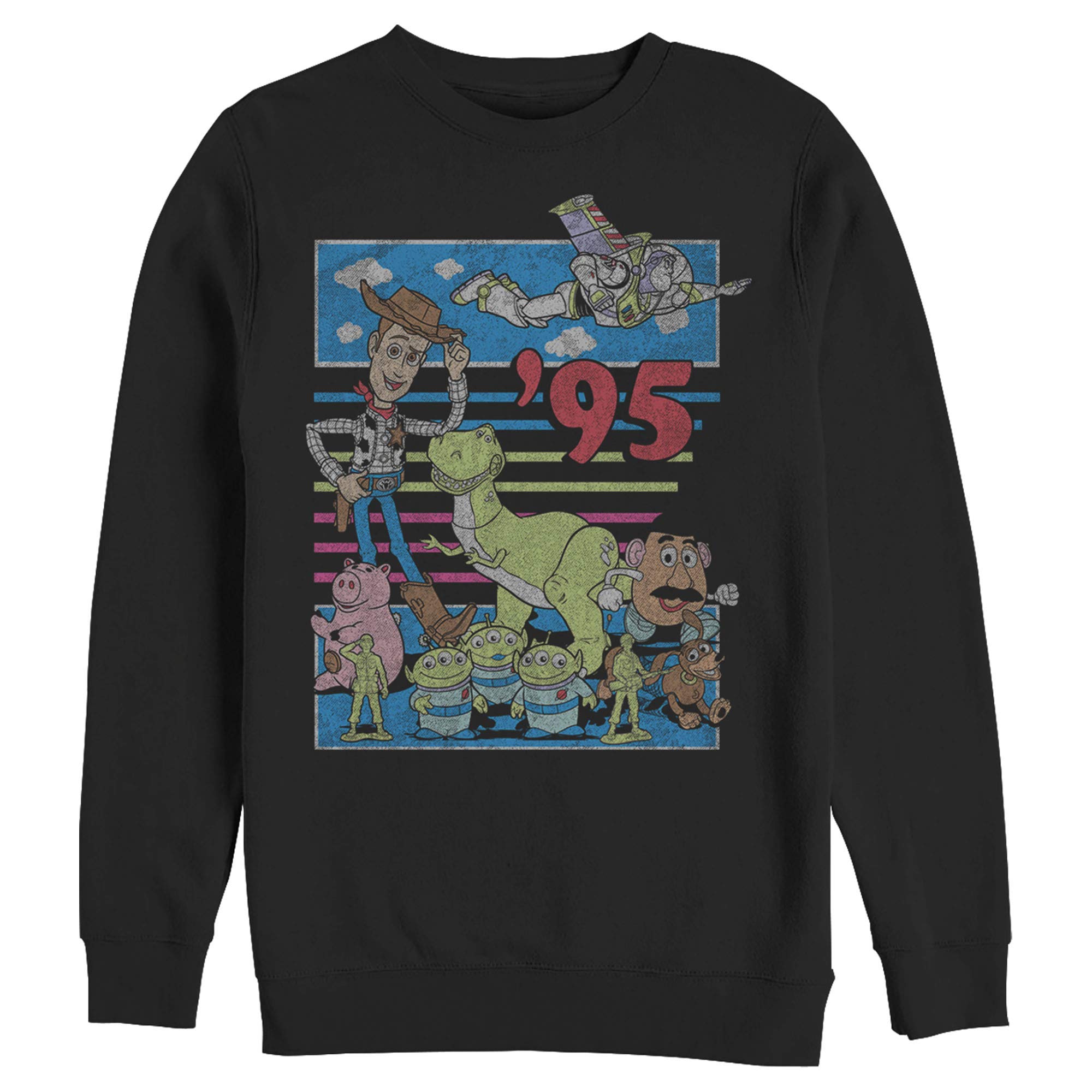 Men's Toy Story Retro Best Friend Graphic Sweatshirt | Vintage Disney Pixar Pullover Hoodie for Casual Wear & Movie Nights