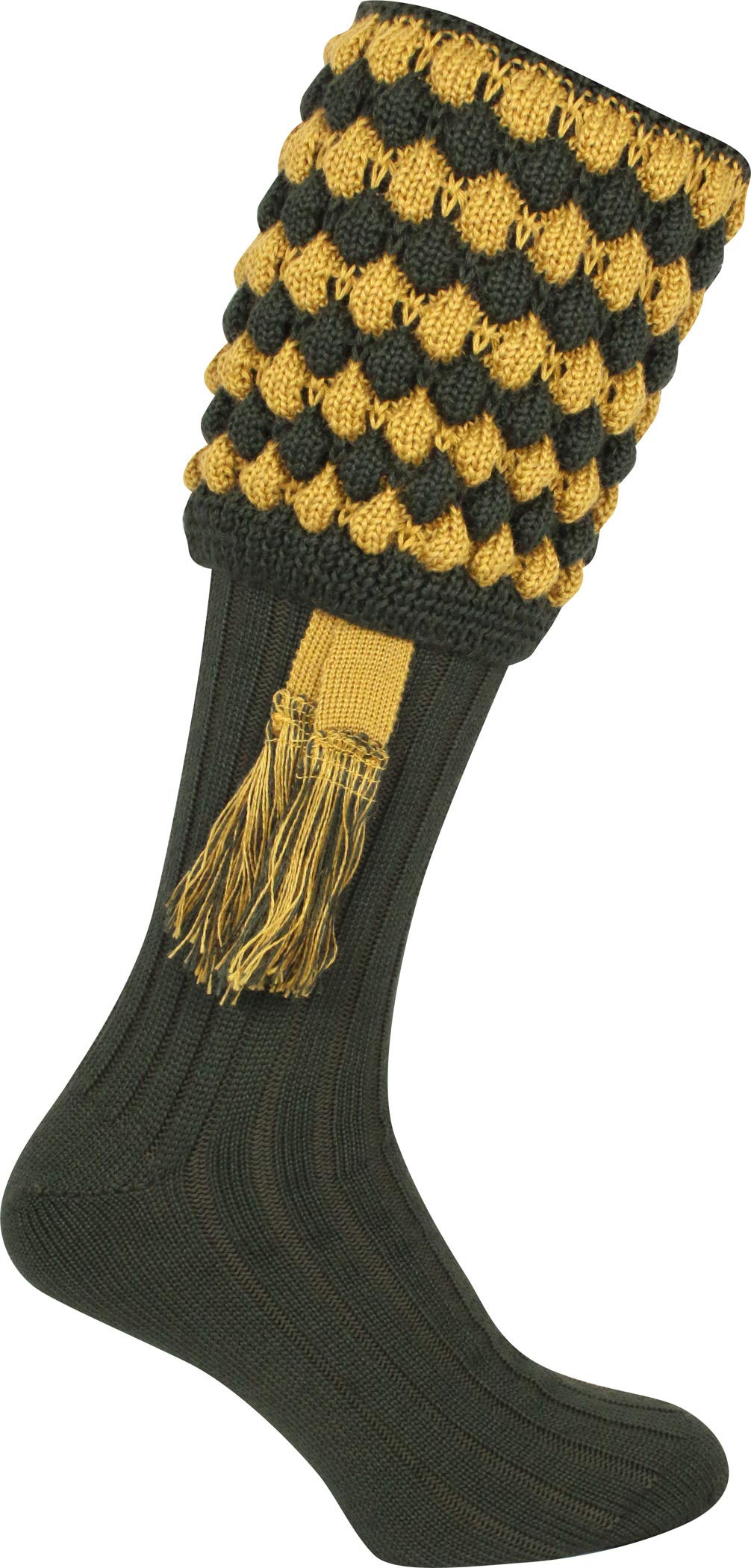Jack Pyke Pebble Shooting Socks with Garters - Size 9-12 US - Comfortable & Durable Hunting Socks for Outdoor Sports, Shooting, and Field Activities